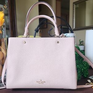 Kate Spade Medium Triple Compartment SatchelCrossbody Bag Light Pink-Like New